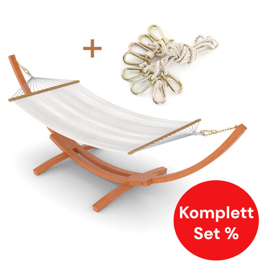 B-Ware Gestell MADAGASKAR 400 cm, mit HM Trinidad 295/200x145 cm, hell, safety kit_1