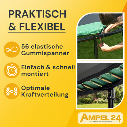 Deluxe Trampolin Ø 305 cm (Netz außen, grün, bis 150 kg)_7
