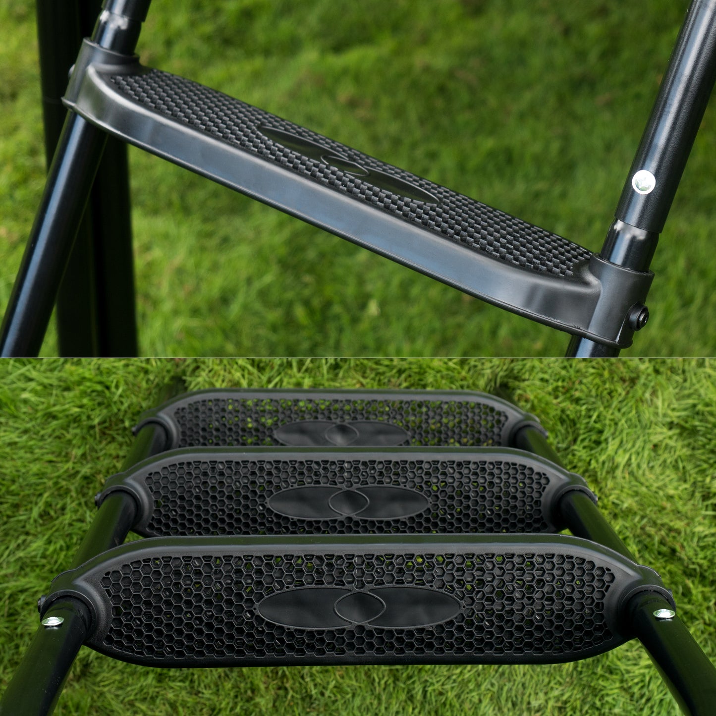 Deluxe Trampolin-Leiter, 110cm, 3 Stufen, schwarz_3