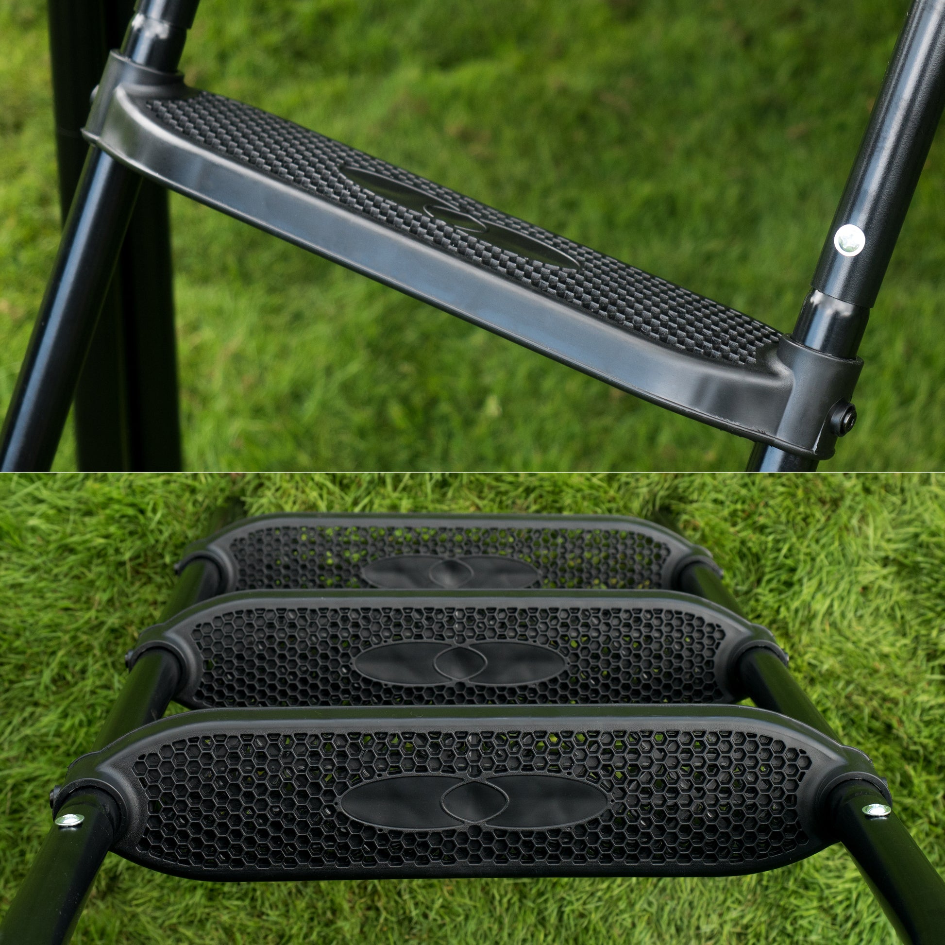 Deluxe Trampolin-Leiter, 110cm, 3 Stufen, schwarz_3