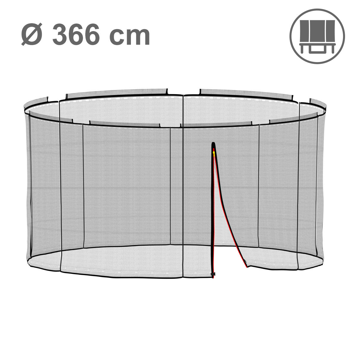 B-Ware 366cm Deluxe Ersatznetz, außen, 8 Pfosten_1