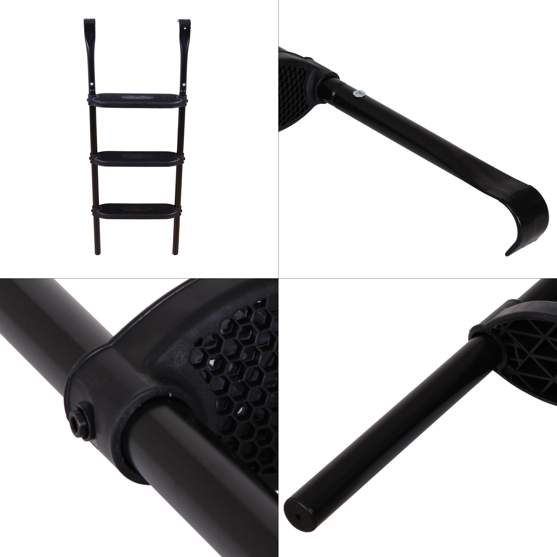 Deluxe Trampolin-Leiter, 110cm, 3 Stufen, schwarz_7