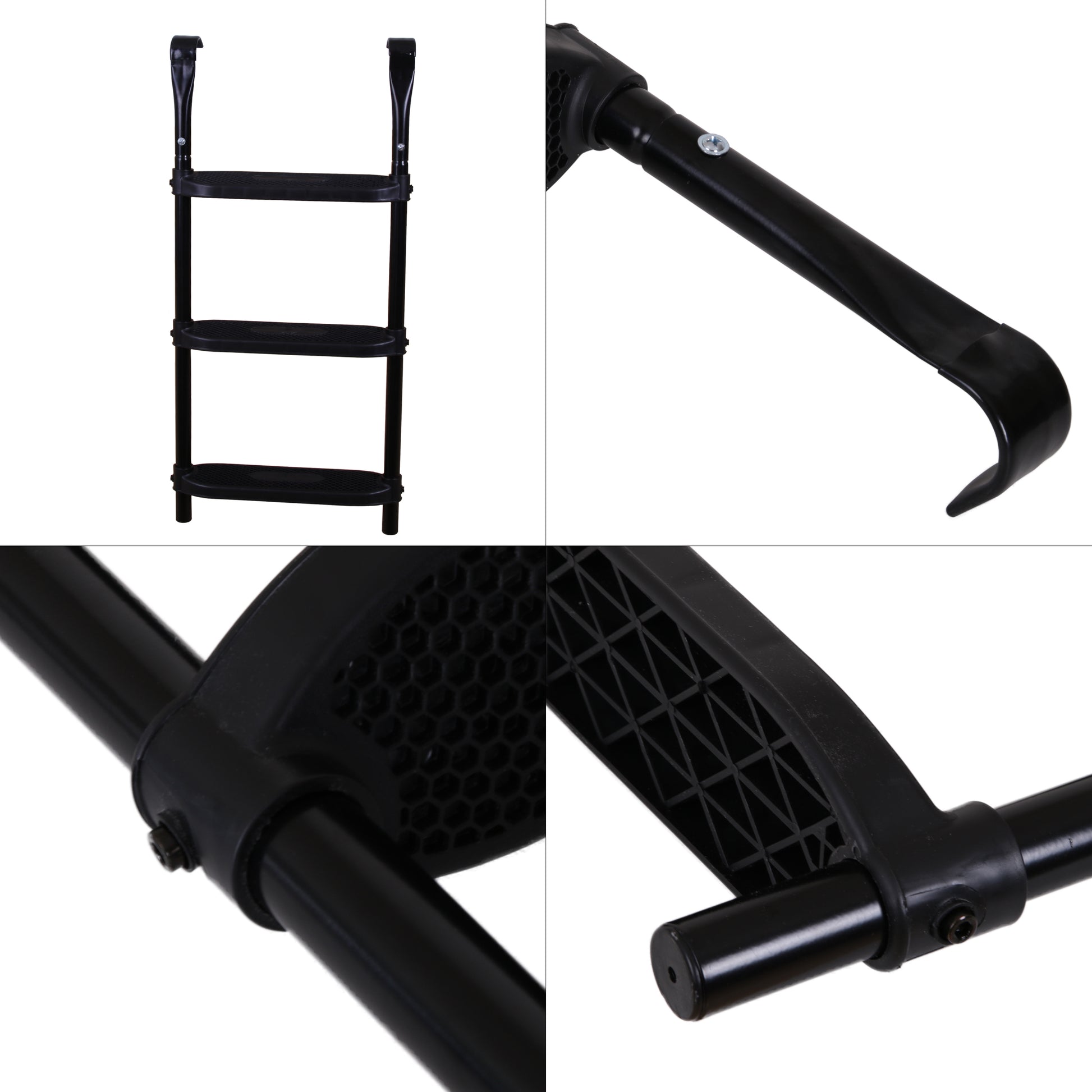 Deluxe Trampolin-Leiter, 86cm, 3 Stufen, schwarz_3