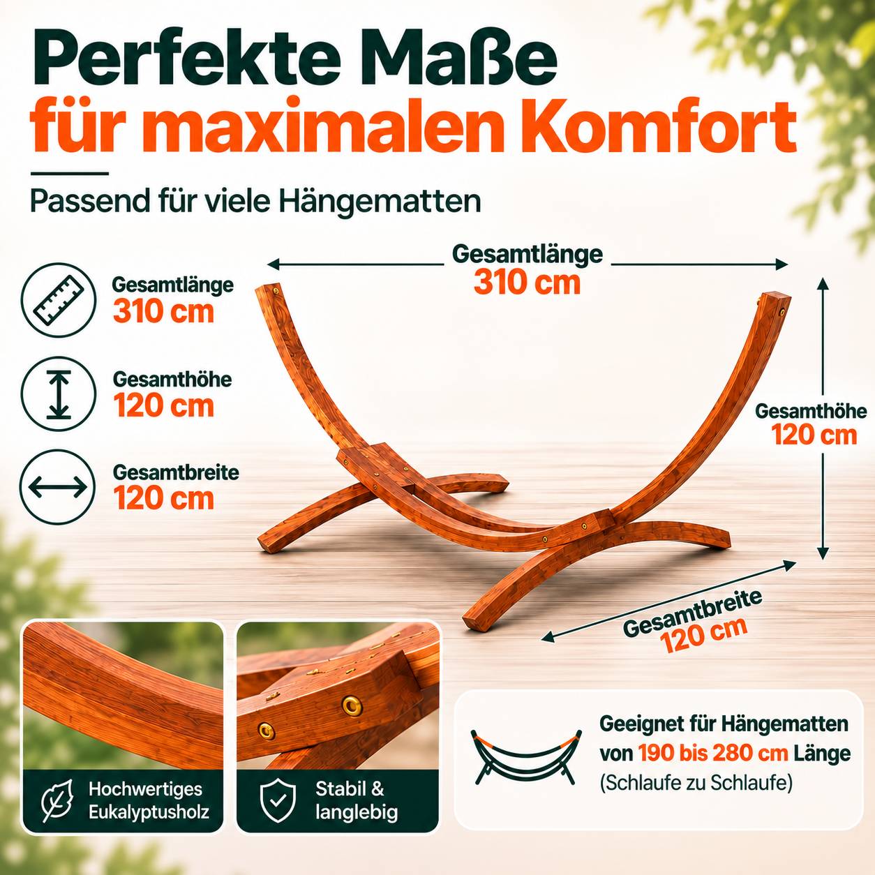 Gestell Mauritius 310 cm, mit HM Tobago, 265/200x120 cm, hell, safety kit_5