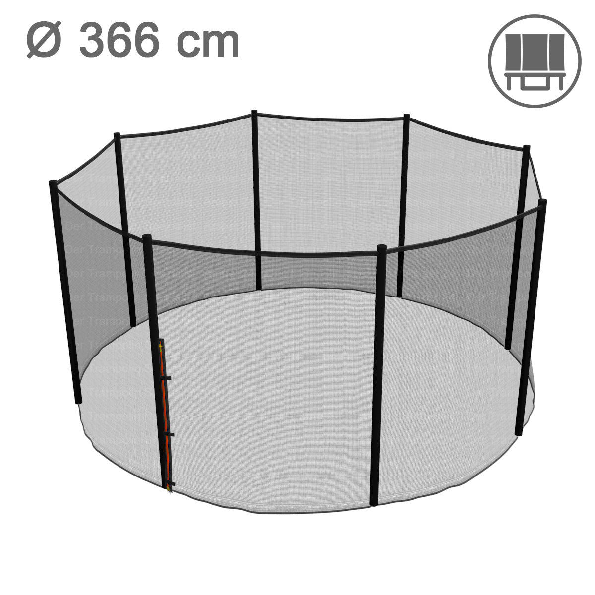 B-Ware 366cm Klassik Ersatznetz, außen, 8 Pfosten_1