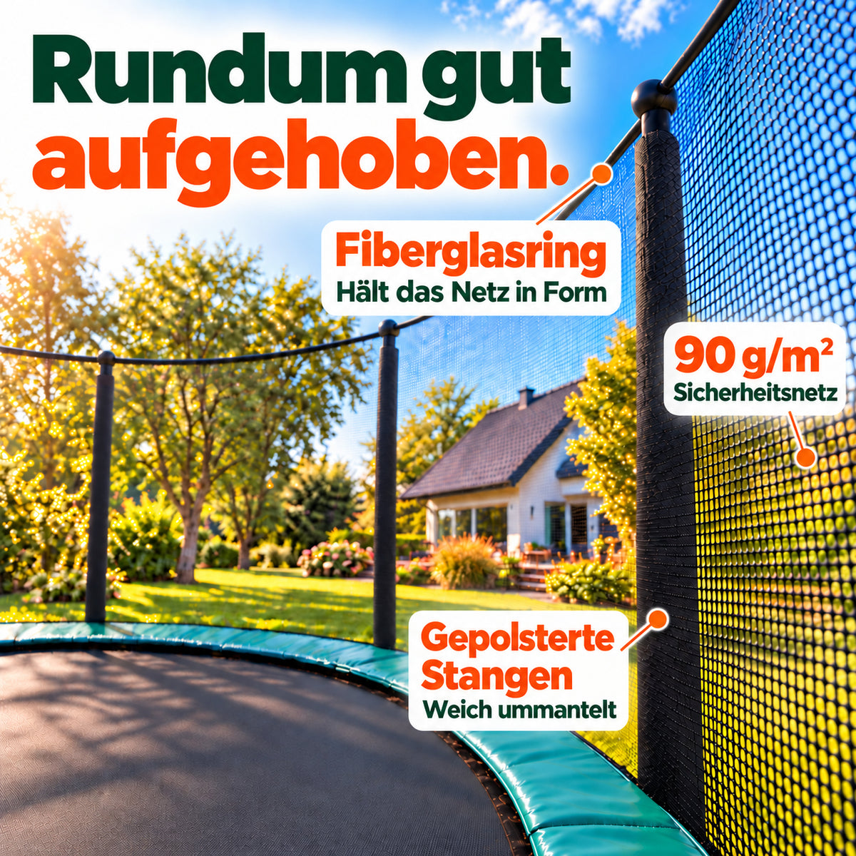 Klassik Trampolin Ø 305 cm (grün, bis 150 kg)_5