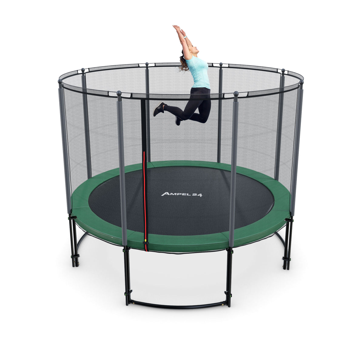 Deluxe Trampolin Ø 305 cm (Netz außen, grün, bis 150 kg)_2