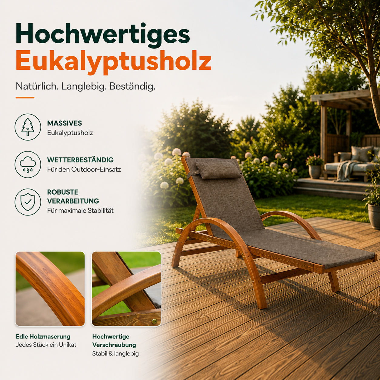 Liegestuhl KARIBIK, verstellbare Rückenlehne_4