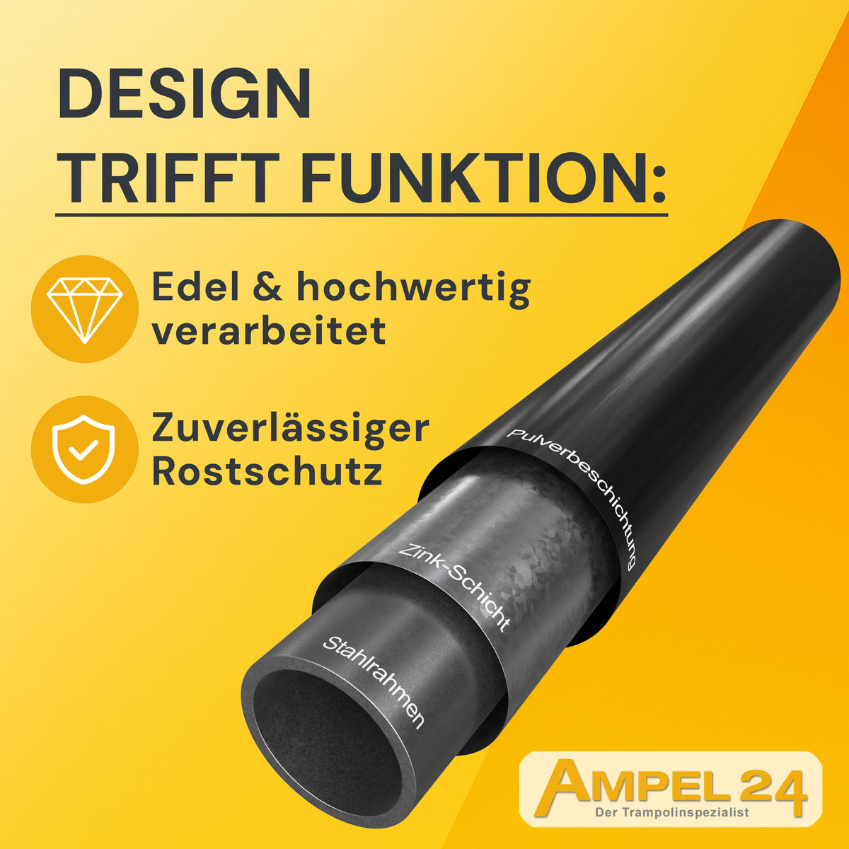 Deluxe Trampolin Ø 305 cm (Netz außen, grün, bis 150 kg)_8