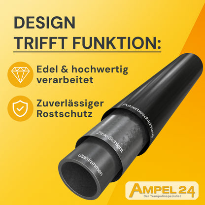 Deluxe Trampolin Ø 430 cm (Netz außen, grün, bis 160 kg)_7