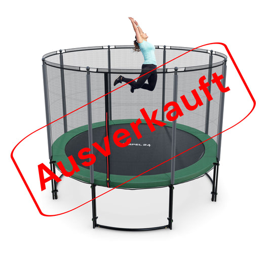 Deluxe Trampolin Ø 305 cm (Netz außen, grün, bis 150 kg)_1