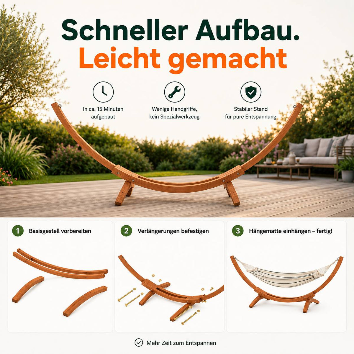 Hängemattengestell MADAGASKAR, 400x120x120 cm_5